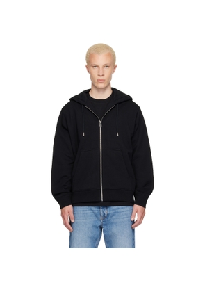 Givenchy Black Zipped Photographic Negative Print Hoodie