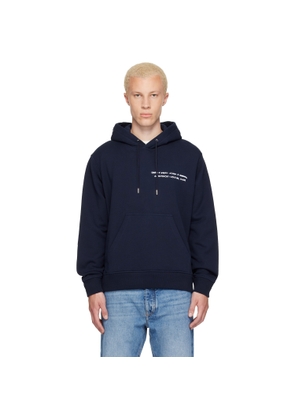 Givenchy Navy Couture Seam Archive Print Hoodie