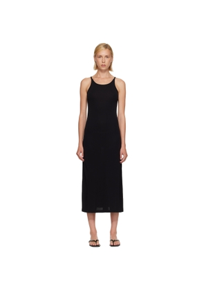 TOTEME Black Fluid Slip Maxi Dress