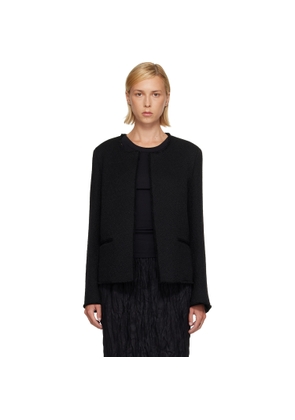 TOTEME Black Open-Front Bouclé Blazer