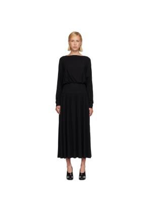 TOTEME Black Boatneck Jersey Maxi Dress