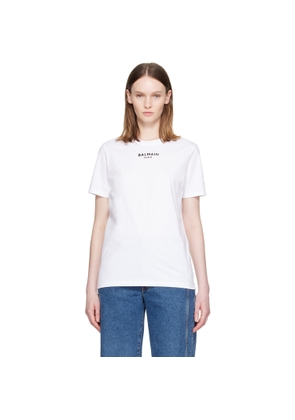 BALMAIN White 'Balmain Paris' Print T-shirt