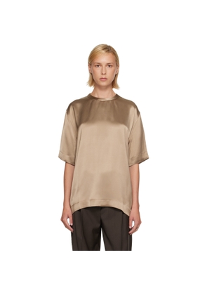 TOTEME Tan Satin T-shirt