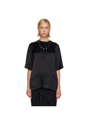 TOTEME Black Satin T-shirt