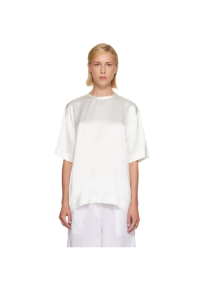 TOTEME Off-White Satin T-shirt