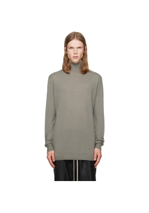 Rick Owens Taupe Tower Oversized Turtleneck