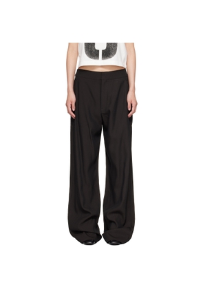 Fear of God Brown Womens Viscose Oxford Worker Trousers