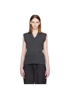 MM6 Maison Margiela Gray Merino Wool Knitted Vest