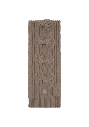 Moncler Beige Wool-Cashmere Blend Scarf