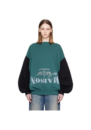 MM6 Maison Margiela Blue & Black Upside Down Top