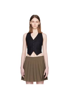 MM6 Maison Margiela Black Flannel Vest