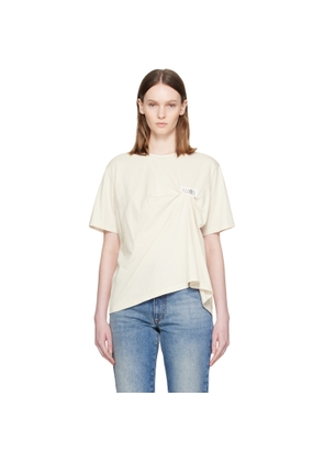 MM6 Maison Margiela Beige Patch T-shirt