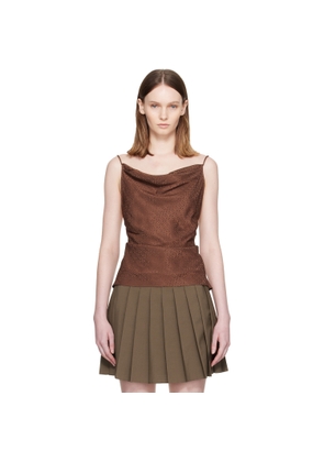 MM6 Maison Margiela Brown Jacquard Camisole