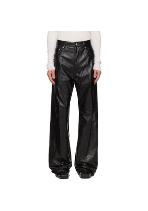 Rick Owens Black Tower Geth Leather Pants