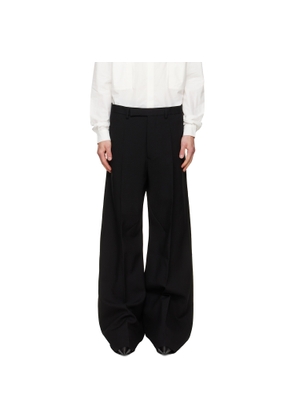 Rick Owens Black Tower Wide Tailored Trousers