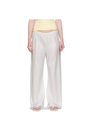 Silk Laundry Silver Bias Cut Lounge Pants