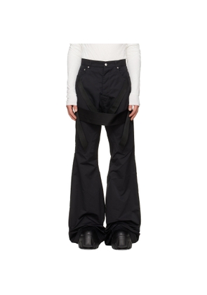 Rick Owens Black Tower Megastrapped Bolan Bootcut Trousers