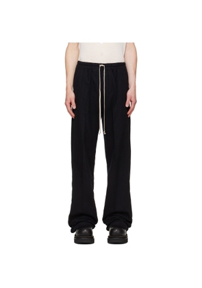 Rick Owens Black Tower Dietrich Drawstring Trousers