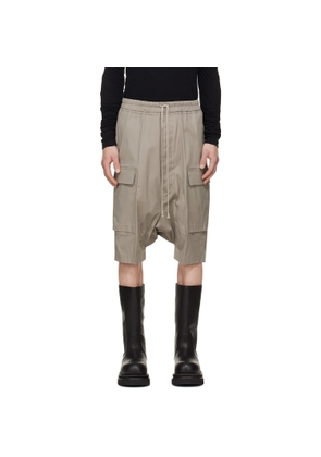Rick Owens Taupe Tower Pods Cargo Shorts