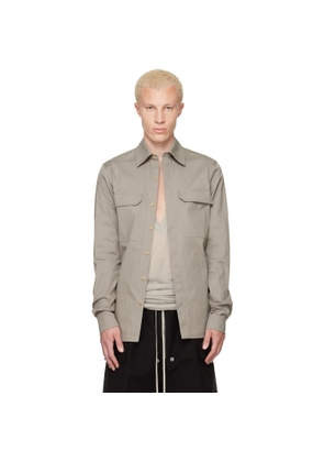 Rick Owens Gray Tower Work Shirt