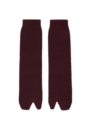 Maison Margiela Burgundy Wool Tabi Socks