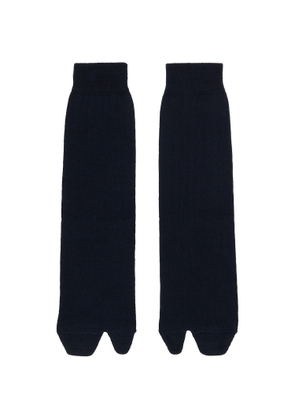 Maison Margiela Navy Wool Tabi Socks