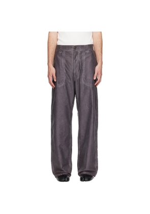 Maison Margiela Purple Double-Dyed Workwear Trousers