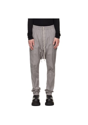 Rick Owens Gray Tower Drawstring Long Trousers