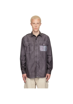 Maison Margiela Purple Double-Dyed Workwear Shirt