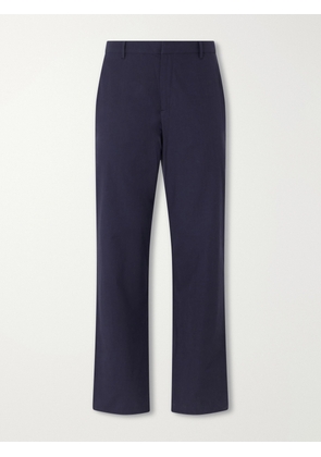 Sunspel - Straight-Leg Cotton-Poplin Suit Trousers - Men - Blue - XS