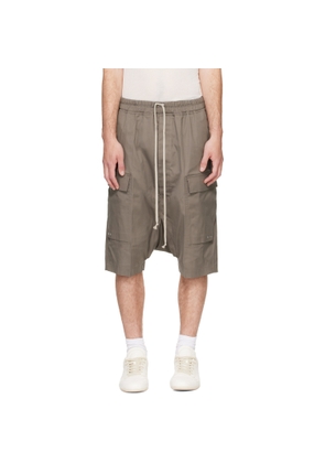 Rick Owens Gray Tower Pods Cargo Shorts