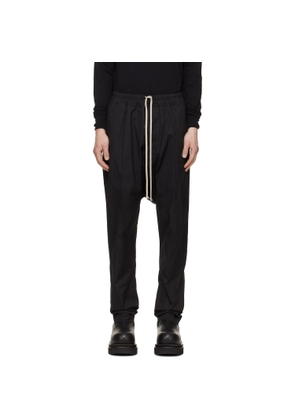 Rick Owens Black Tower Drawstring Long Trousers