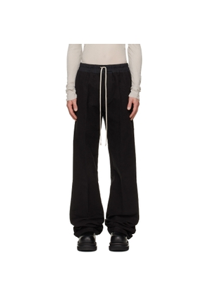 Rick Owens Black Tower Dietrich Drawstring Trousers
