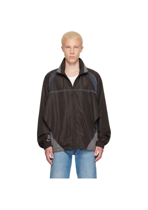 Maison Margiela Brown Contrast Panel Track Jacket