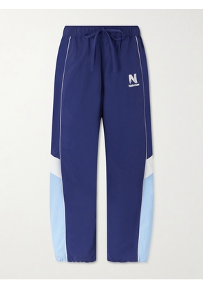 NAHMIAS - Straight-leg Logo-Embroidered Nylon Trousers - Men - Blue - S