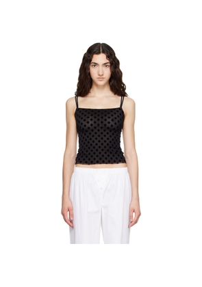 Fruity Booty Black Polka Flock Tank Top