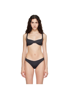 Fruity Booty Black Celine Polka Bikini Top