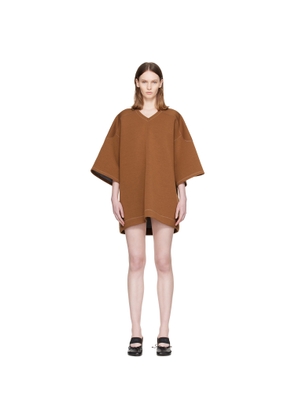 MM6 Maison Margiela Brown Neoprene Minidress