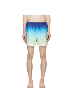 Casablanca Blue Gradient Jacquard Swim Shorts