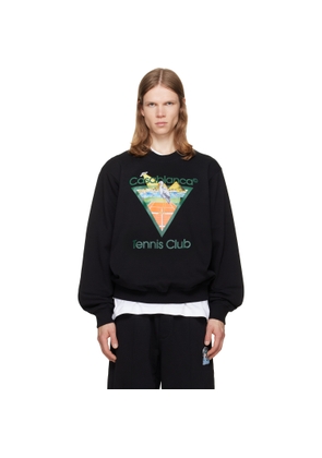 Casablanca Black Tennis Club Icon Pyramid Abduction Sweatshirt