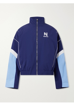 NAHMIAS - Logo-Embroidered Striped Nylon Jacket - Men - Blue - S