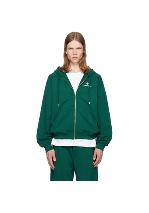 Casablanca Green Sport Type Zip‐Up Hoodie
