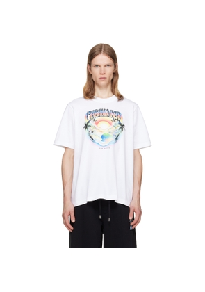 Casablanca White Airspray Short Sleeve T‐shirt