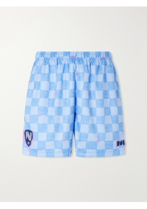 NAHMIAS - Scribble Straight-Leg Printed Jersey Shorts - Men - Blue - S
