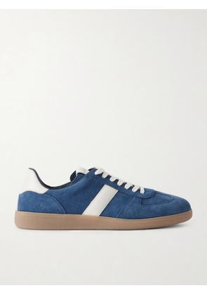 TOM FORD - Archer Leather-Trimmed Suede Sneakers - Men - Blue - EU 40
