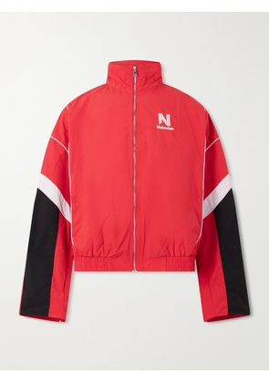 NAHMIAS - Logo-Embroidered Striped Nylon Jacket - Men - Red - S