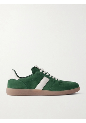 TOM FORD - Archer Leather-Trimmed Suede Sneakers - Men - Green - EU 40