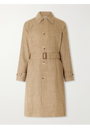 Polo Ralph Lauren - Houndstooth Wool, Silk and Linen-Blend Coat - Men - Neutrals - UK/US 40