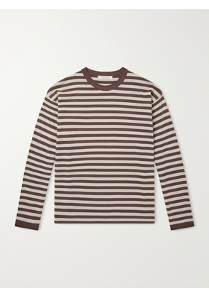 FrizmWORKS - Striped Cotton-Blend T-Shirt - Men - Brown - S