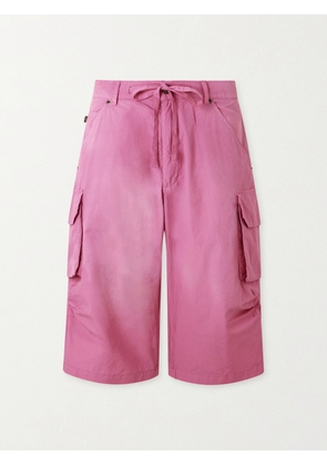 424 - Straight-Leg Cotton-Poplin Cargo Shorts - Men - Pink - IT 46